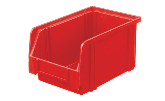 24 Stapelboxen Kleinteilekisten Sichtlagerkasten Kunststoff rot 102x160x75 